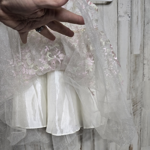 RARE EDITIONS White Floral Dress 3T Embroidered Spring Summer Easter Party - Picture 5 of 11